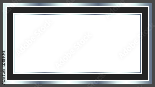 A Clean Border Design with a Metallic Sheen and a White Inner Rectangle for Text or Images