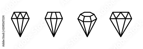 Quadro em tela Diamond icon symbol for apps and websites