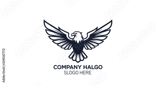 Black eagle logo design template.