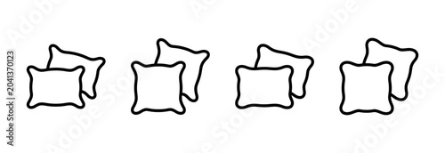 Billede på lærred Pillow icon symbol for apps and websites