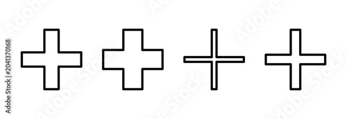 Plus icon symbol for apps and websites. Add plus sign and symbol