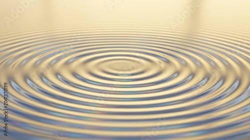 Abstract Water Ripple Effect with Concentric Circles and Reflections.