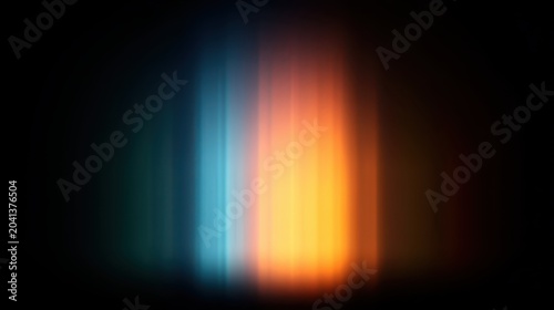 An abstract blend of vibrant blue and orange hues against a dark background.