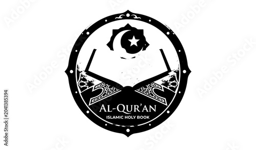 Tablou pe pânză Islamic holy book al qur'an logo design