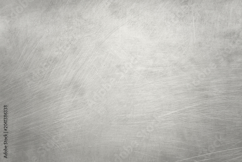 Tableau sur toile Brushed metal background with a silver-gray texture