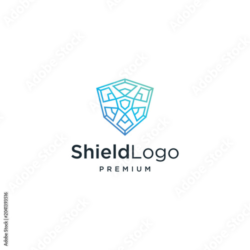 Shield logo abstract template