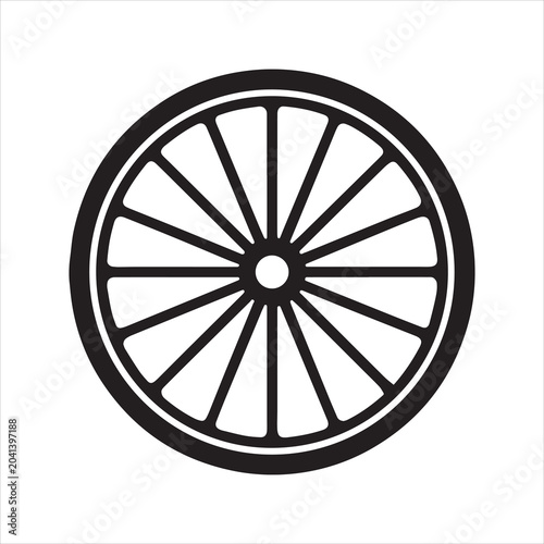 bicycle wheels icon vector illustration.