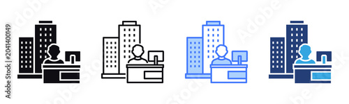 Tableau sur toile On Site Work icon sheet multiple style collection