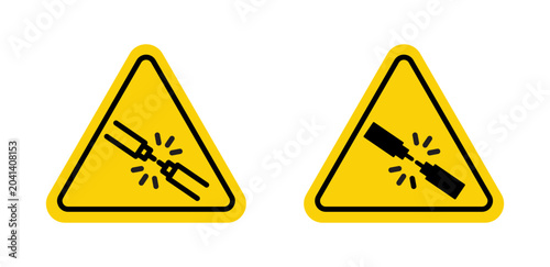 Schilderij op canvas Short circuit icon in flat style