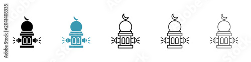 Photos Takbir icon in flat style. Basic vector symbol illustration