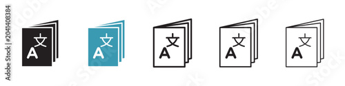 Foto Translation icon in flat style. Basic vector symbol illustration