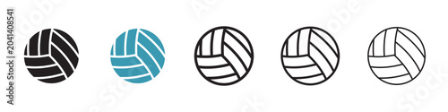 Foto Volleyball ball icon in flat style