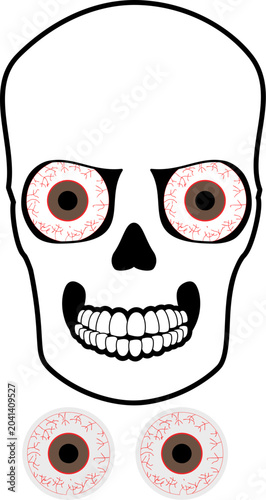 skull Halloween decoration clipart SVG