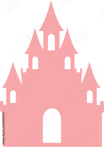 Silhouette fairy tale princess castle clipart SVG