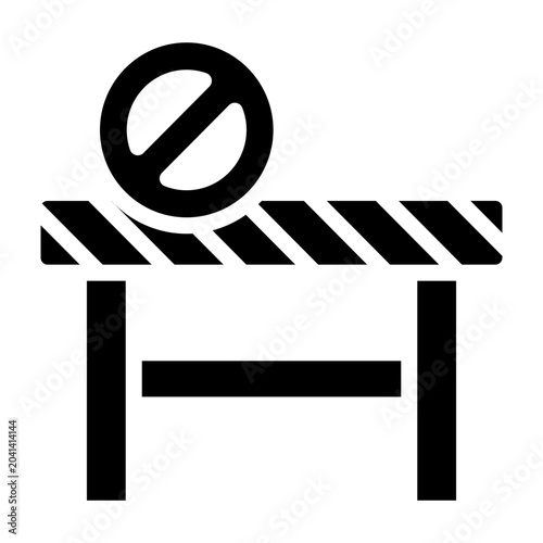 Restricted Area Vector Glyph Icon Design