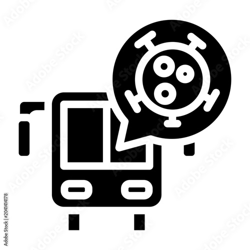 Public Transport Risk Vector Glyph Icon Design