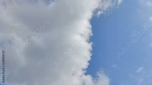 4k time lapse of half clouds in the screen to the full one 