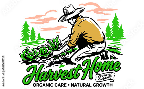 Fresh farmers market design. Sweet summer vibes artwork. Vegetable harvest home club design.