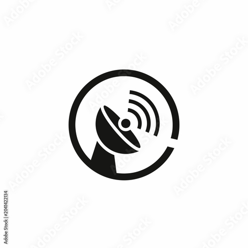 Satellite Dish Communication Technology Symbol.
