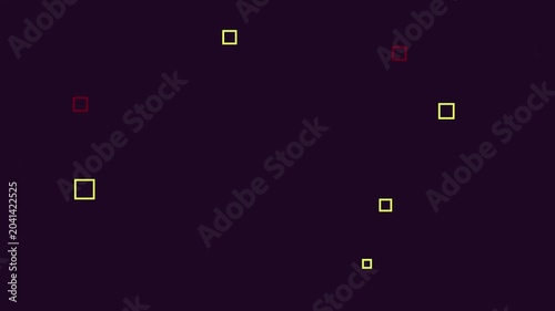 Dynamic and smooth floating polygons background. This seamless loop uses colorful and yellow aesthetics to create a modern, high-tech, and futuristic atmosphere for any multimedia presentation.