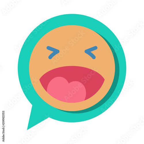 Photos Laughter Icon - Flat Color