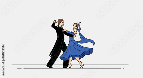 Foto Elegant couple dancing gracefully in formal attire (2)