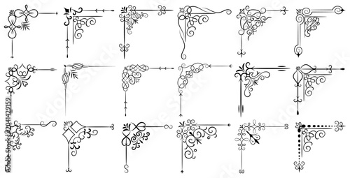 Bild auf Leinwand Vintage decorative corner ornaments