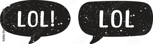 Foto Lol Comic Text Bubble Icon set Vector Collection Group Featuring Playful Speech Shapes, Funny Dialogue Elements, Cartoon Communication Symbols, Pop Art Captions, Chat Labels, Modern vectors