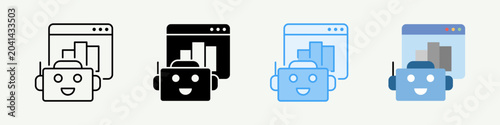 Quadro su tela Ai Agent Monitoring Single Icon Pack Multistyle