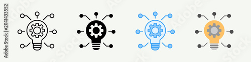 Canvas-taulu Ai Agent Training Single Icon Pack Multistyle