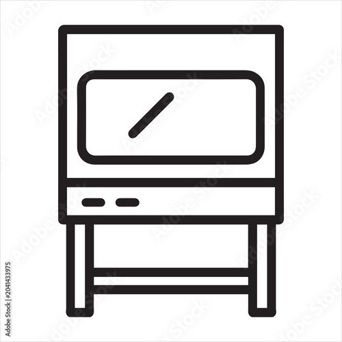 Fotografie Biosafety cabinet outline icon vector.