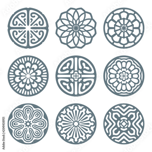Ornamental Floral Pattern Vector Set