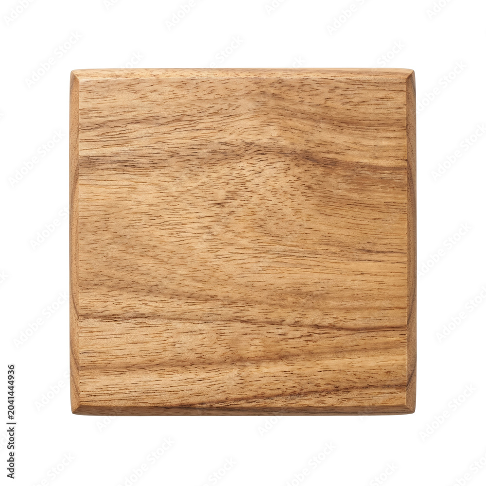 Fototapeta premium Square Wooden Kitchen Cutting Board Coaster