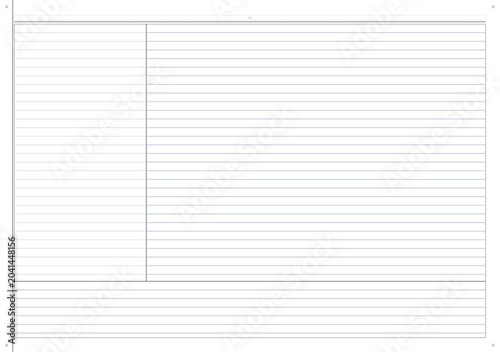 Billede på lærred Blank to-do list template with lined sections for notes