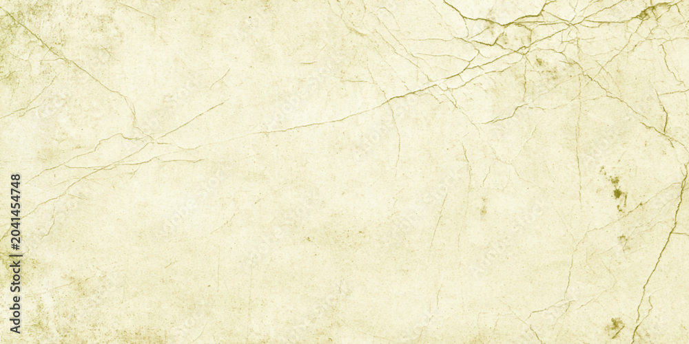 Fototapeta premium Vintage beige cracked paper texture background with green undertones for design