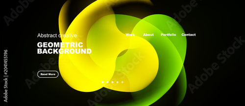 Slika na platnu Abstract design features vibrant overlapping shapes