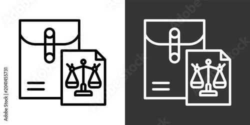 Bild auf Leinwand Subpoena Black And White Multiple Style Icon Set Collection Pack Vector Illustra