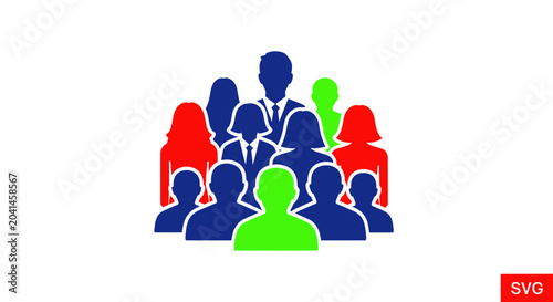 Tableau sur toile Group of people icons standing together.