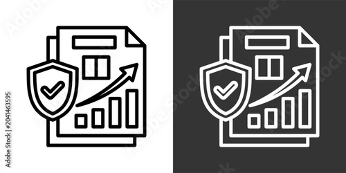 Fotografi Reliable Black And White Multiple Style Icon Set Collection Pack Vector Illustra