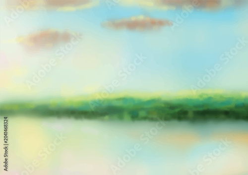 Cuadro en lienzo beatiful landscape sky sunset.vanilla colour
