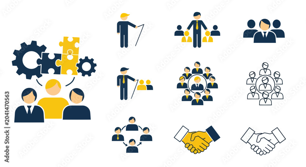 Fototapeta premium Business people shaking hands agreement.