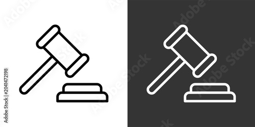 Obraz na płótnie Law Black And White Multiple Style Icon Set Collection Pack Vector Illustration