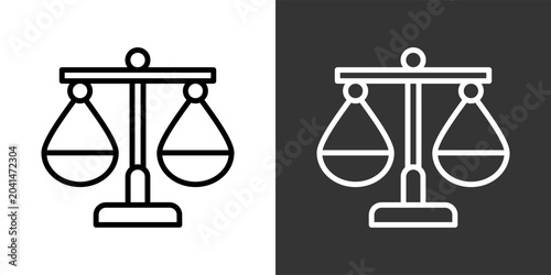 Obraz na płótnie Balance Black And White Multiple Style Icon Set Collection Pack Vector Illustrat