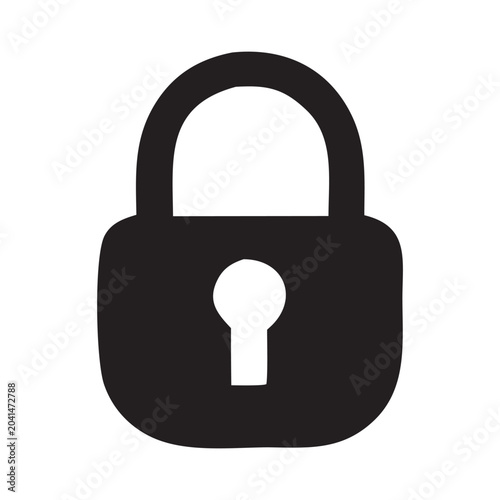 lock icon on white background