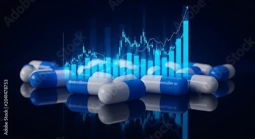 Pills and Digital Data - Pharmaceutical Industry Growth and Healthcare Technology.