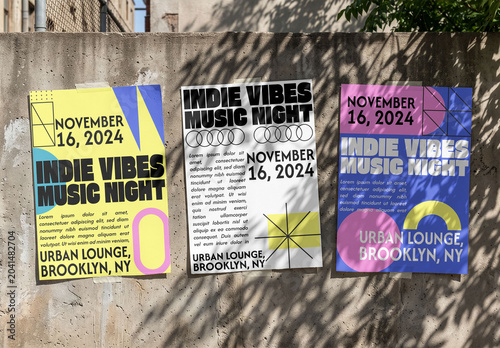 Mockup template of Urban posters