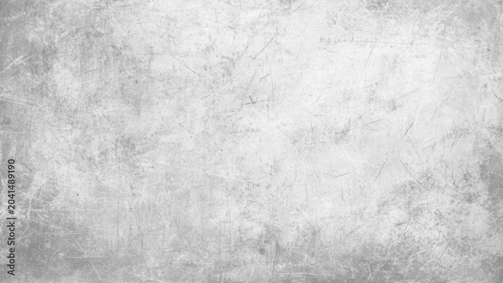 Fototapeta premium Gray concrete wall texture with scratches, scuffs, and uneven patches creating worn weathered industrial background surface design