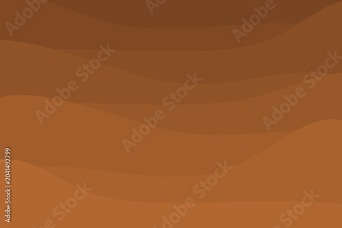 Tableau sur toile Abstract brown background illustration featuring smooth, flowing wave layers in various earth-tone shades