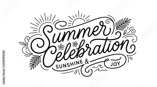 фотографія Summer Celebration with Sunshine and Joy Elements