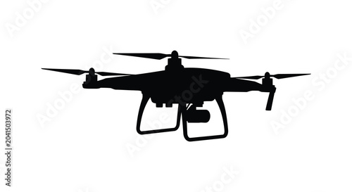 Foto Drone silhouette against a white background silhouette
